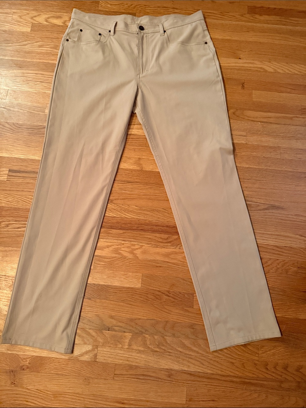 Gen-Teal-Men's Khaki Straight-Leg Pants - Neutral Beige
36x 32
